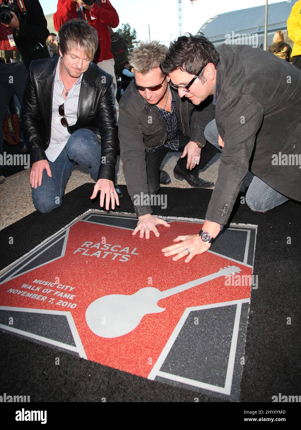 Rascal Flatts during their introduction ceremony to the Music Walk Of Fame in Nashville, Tennessee Stock Photo