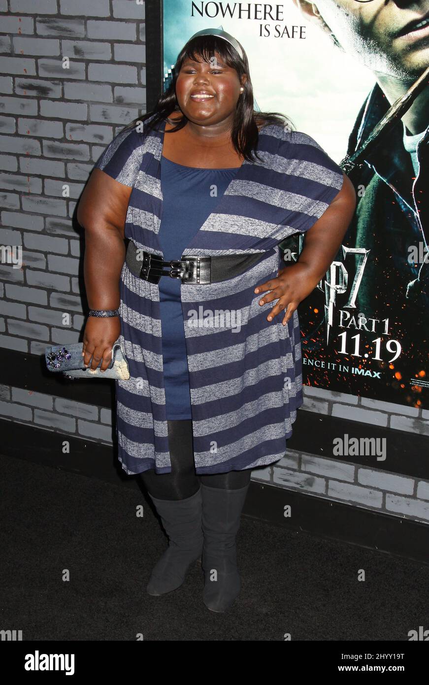 Gabourey Sidibe at the 'Harry Potter and the Deathly Hallows: Part 1' New York premiere held at Alice Tully Hall. Stock Photo