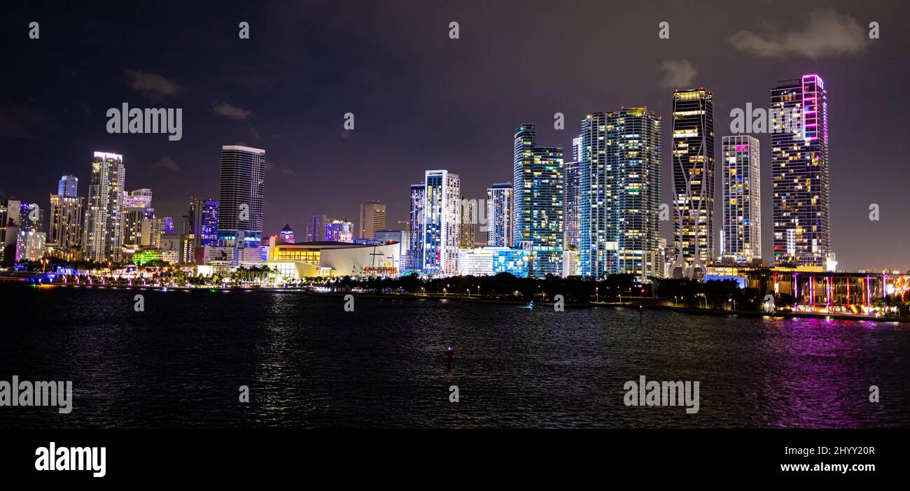 Miami, FLORIDA - Downtown & Biscayne Bay - 1940