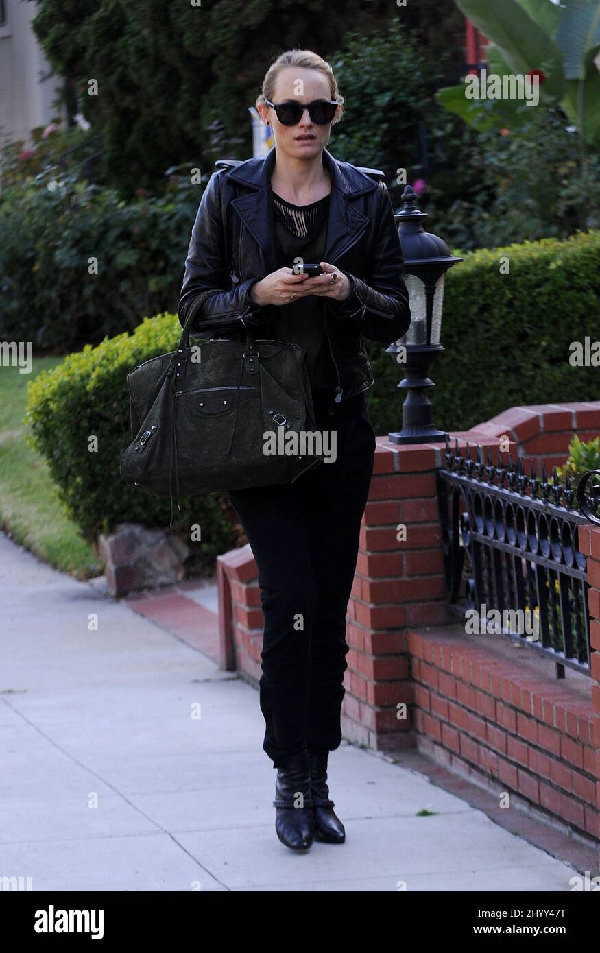 Amber Valletta is seen out and about in Los Angeles, USA Stock Photo
