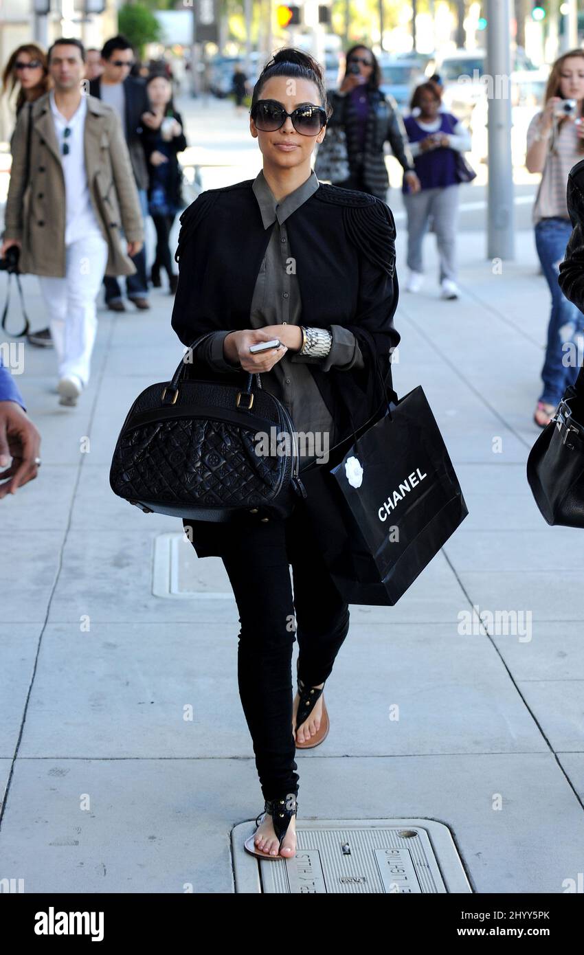 Kim Kardashian departs the Chanel store Los Angeles, California