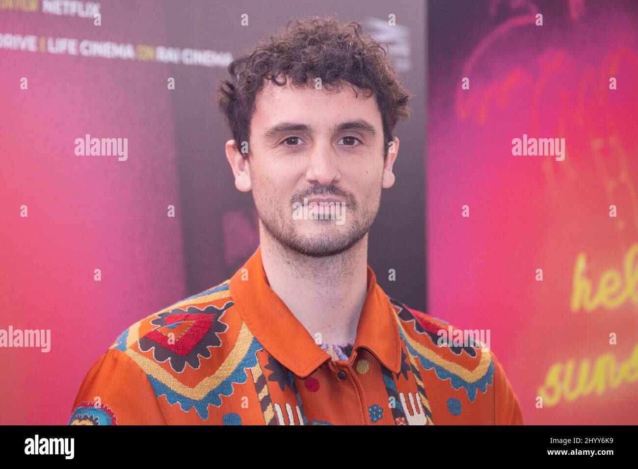 Yunnan Rapper Carl Rome, Italy. 14th Mar, 2022. Italian rapper Carl Brave attends the ...