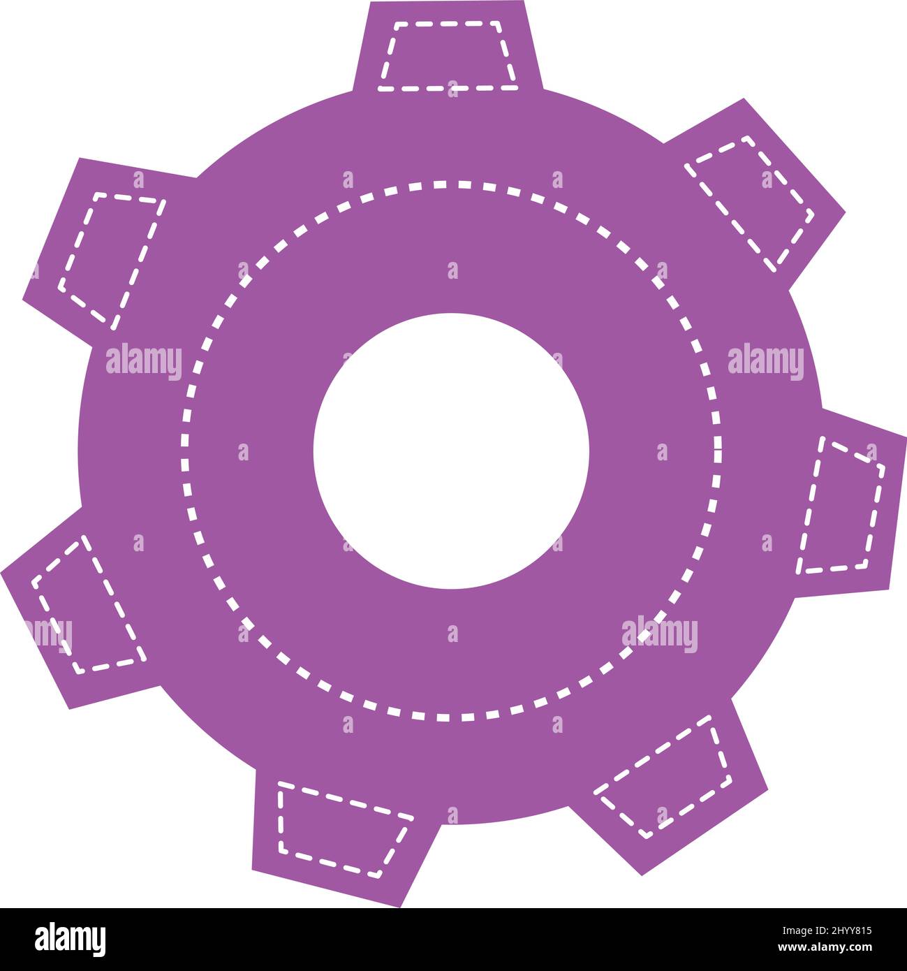Isolated gear icon flat design Vector Stock Vector Image & Art - Alamy