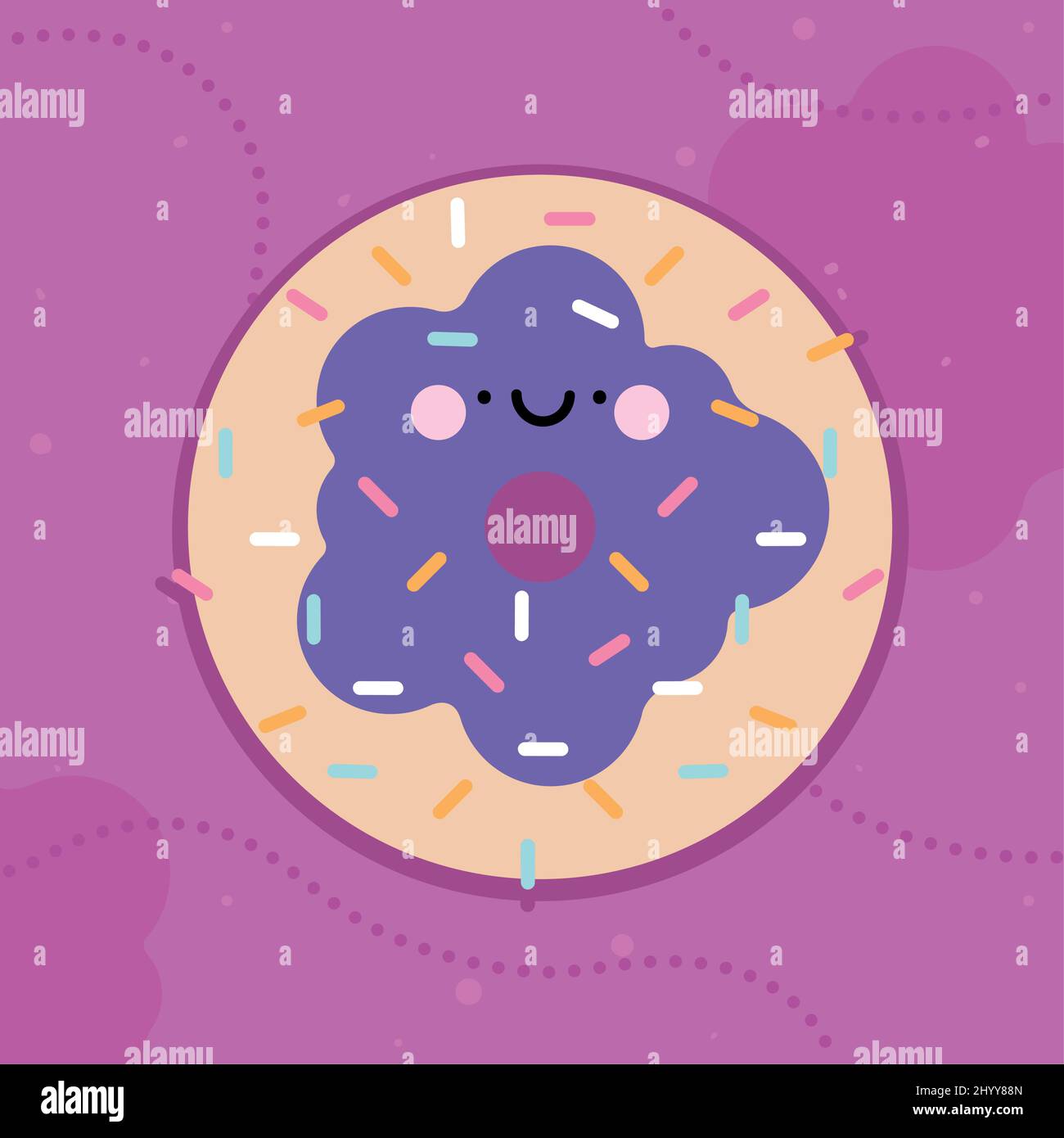 sweet cute donut kawaii character Stock Vector Image & Art - Alamy