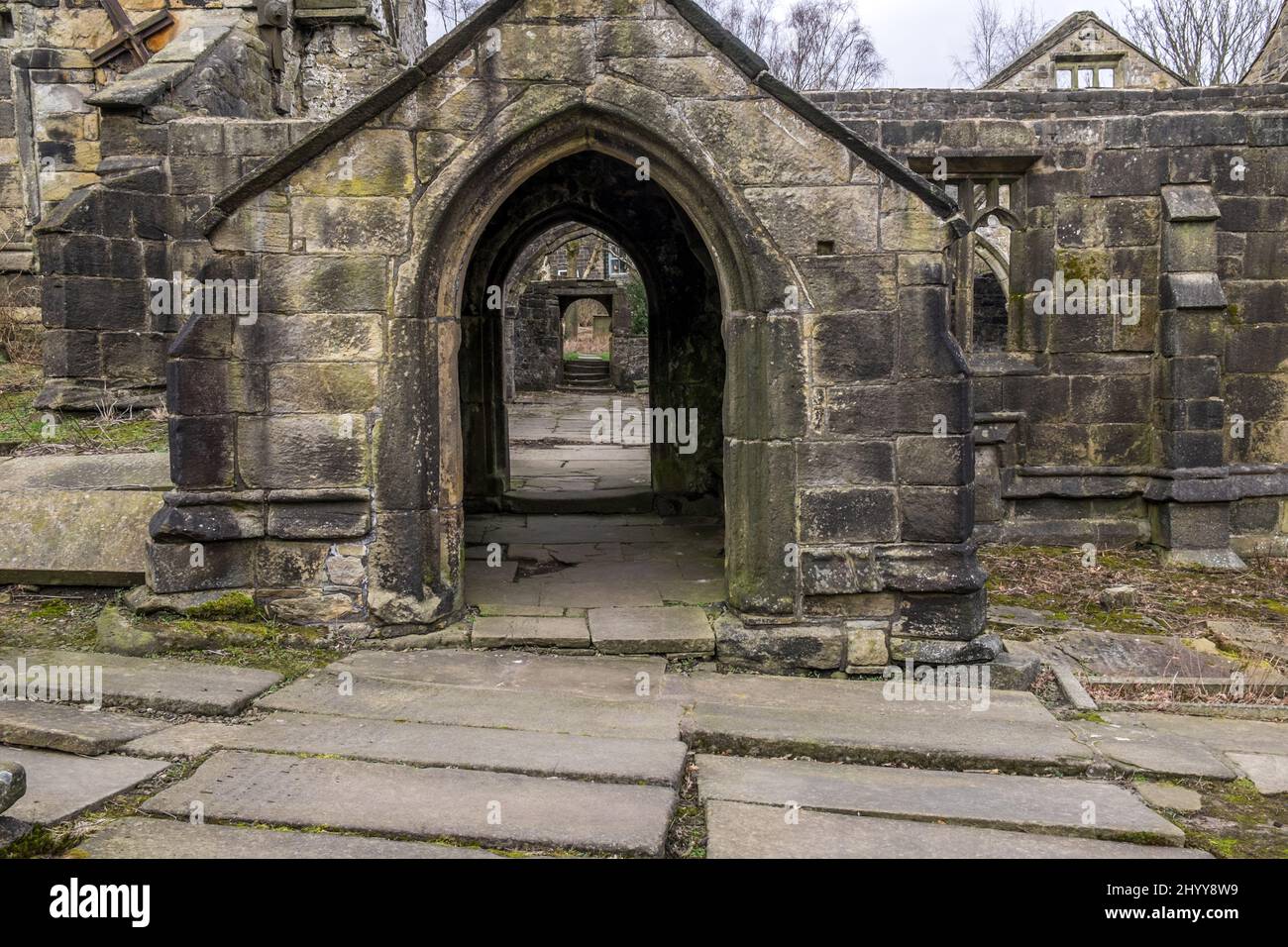 Derelict Church at Heptenstall Stock Photo