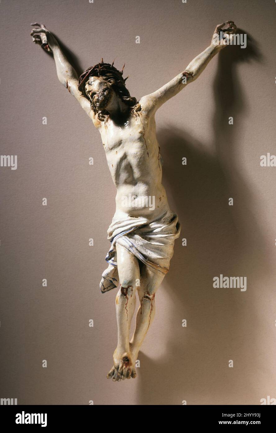Corpus of the Expiring Christ. Spain, circa 16751700. Sculpture. Polychromed earthenware (head