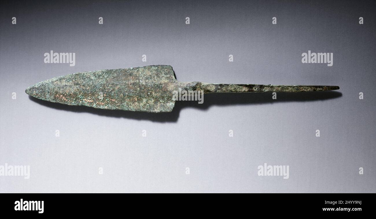 Arrow Head. China, Late Shang dynasty, Anyang phase, about 1300-1050 B.C.. Arms and Armor; arrowheads. Cast bronze Stock Photo