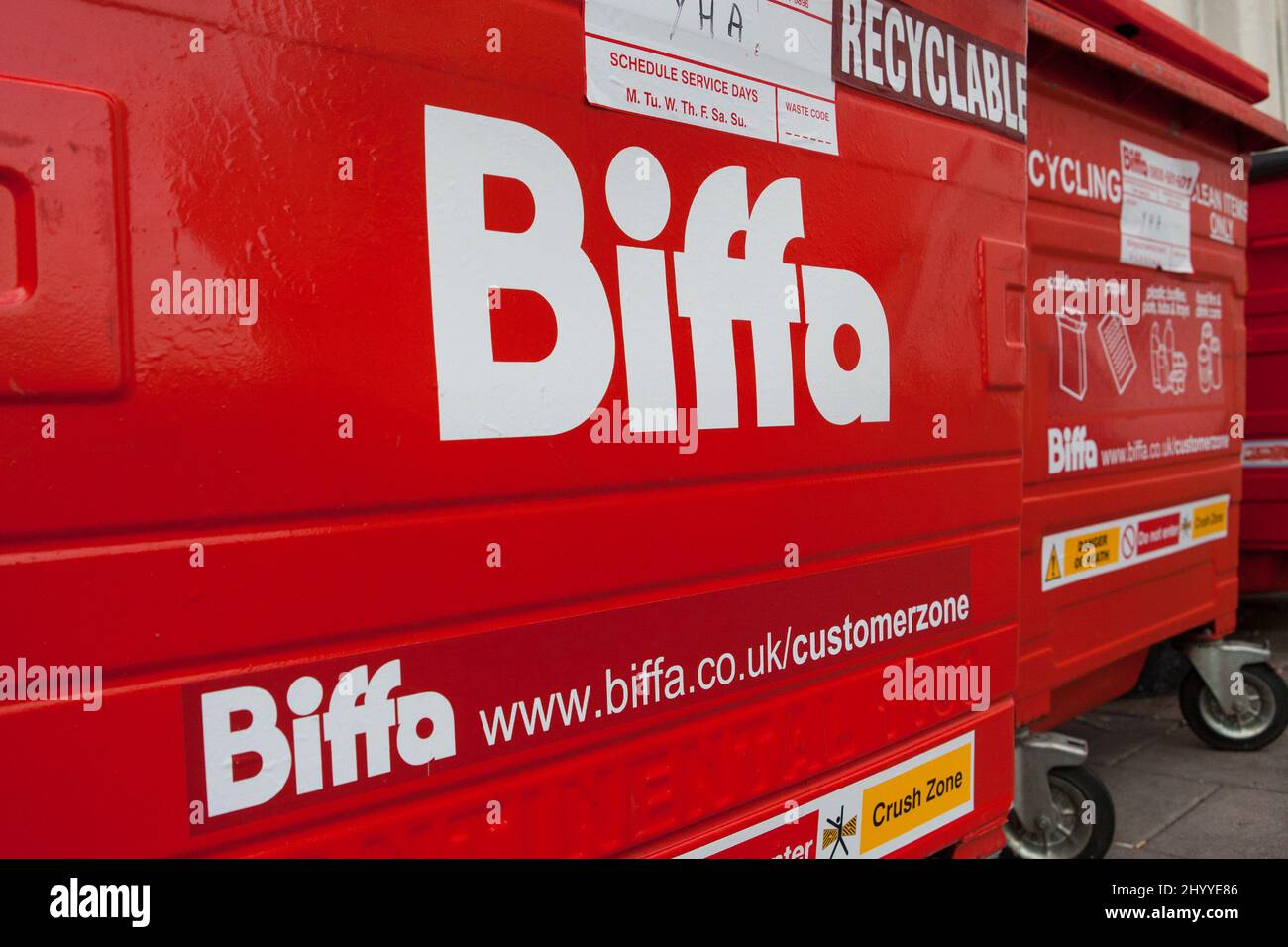 Biffa waste bins Stock Photo