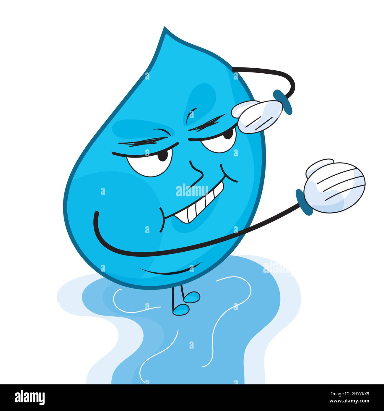 Water Droplet With Face Clipart