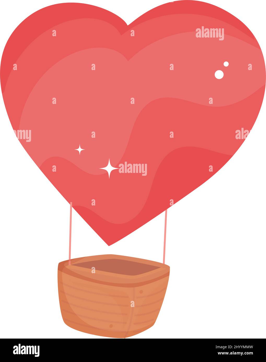 Isolated air balloon with a heart shape Vector Stock Vector Image & Art ...