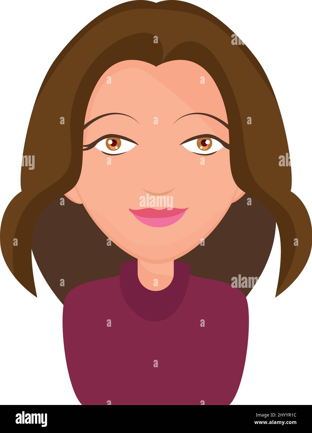 Isolated happy girl cartoon character Vector Stock Vector Image & Art ...