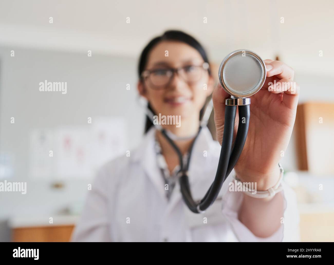 Time to check your heart rate. Cropped shot of a young female doctor
