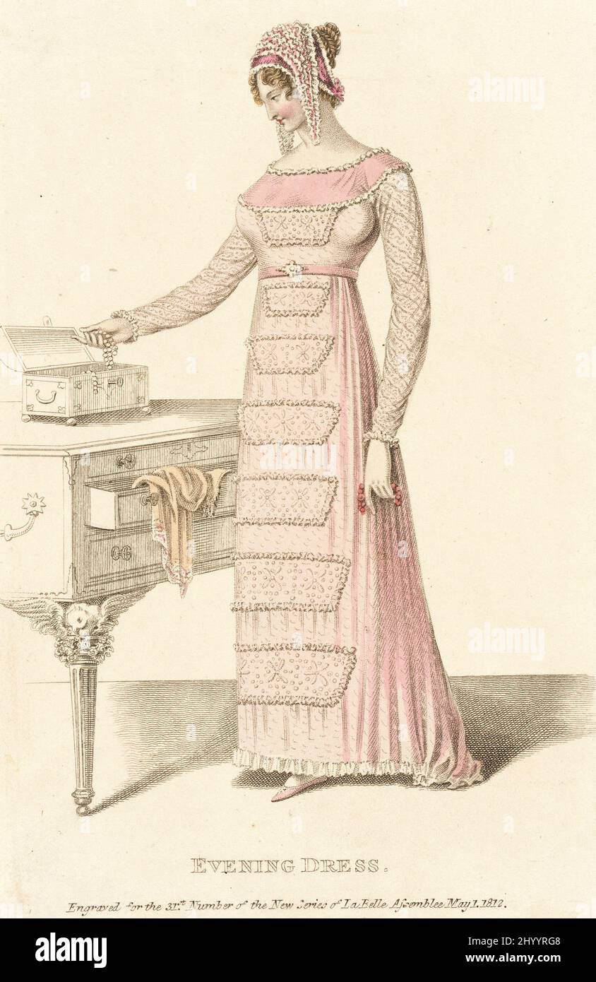 Fashion Plate, 'Evening Dress' for 'La Belle Assemblée'. England ...