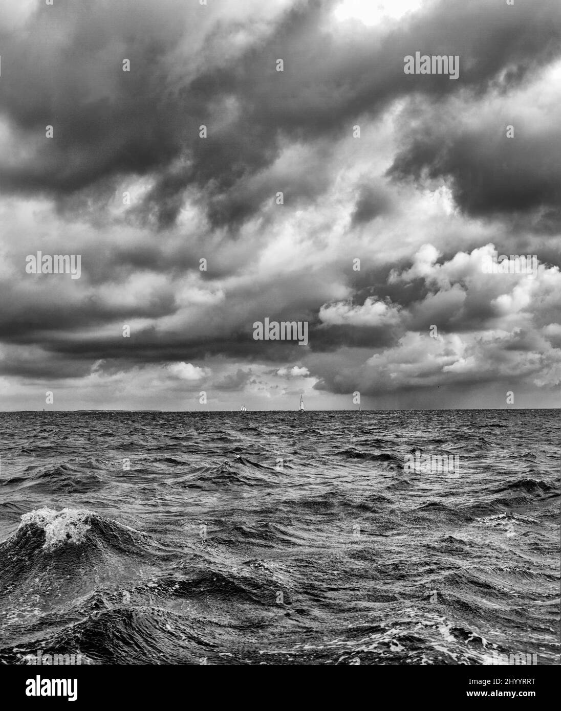 Aerial view sea waves in Black and White Stock Photos & Images - Alamy