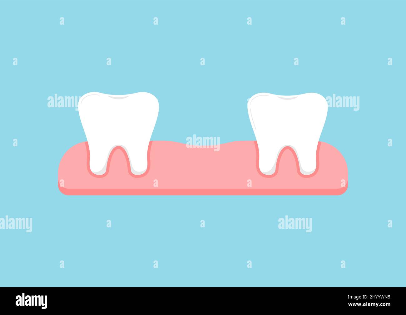 Lost baby teeth in gym icon isolated Stock Vector