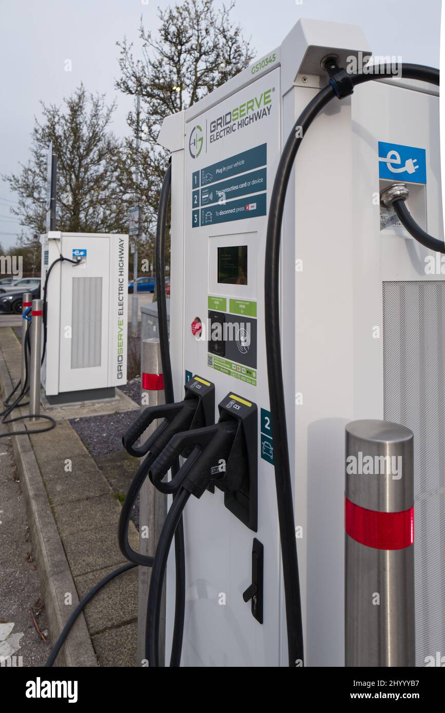Gridserve electric highway electric vehicle EV charging station Stock Photo Alamy