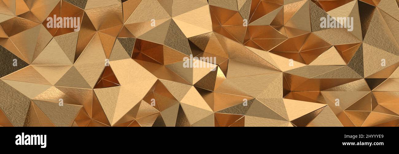 3D rendering of a seamless gold pattern Stock Photo