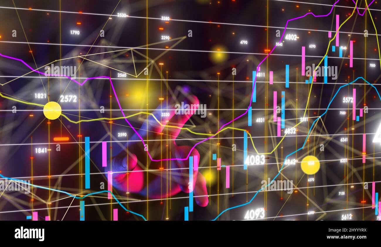 3D illustration of a stock market graph Stock Photo - Alamy