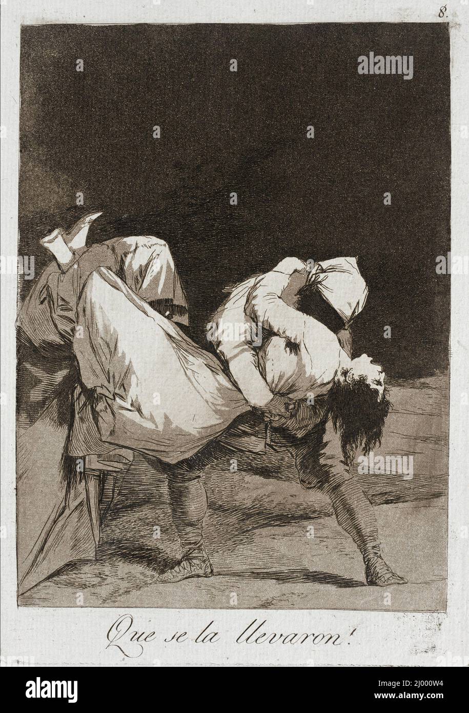 They carried her off!. Francisco Goya y Lucientes (Spain, Fuendetodos, 1746-1828). Spain, 1799. Prints; etchings. Etching and aquatint Stock Photo