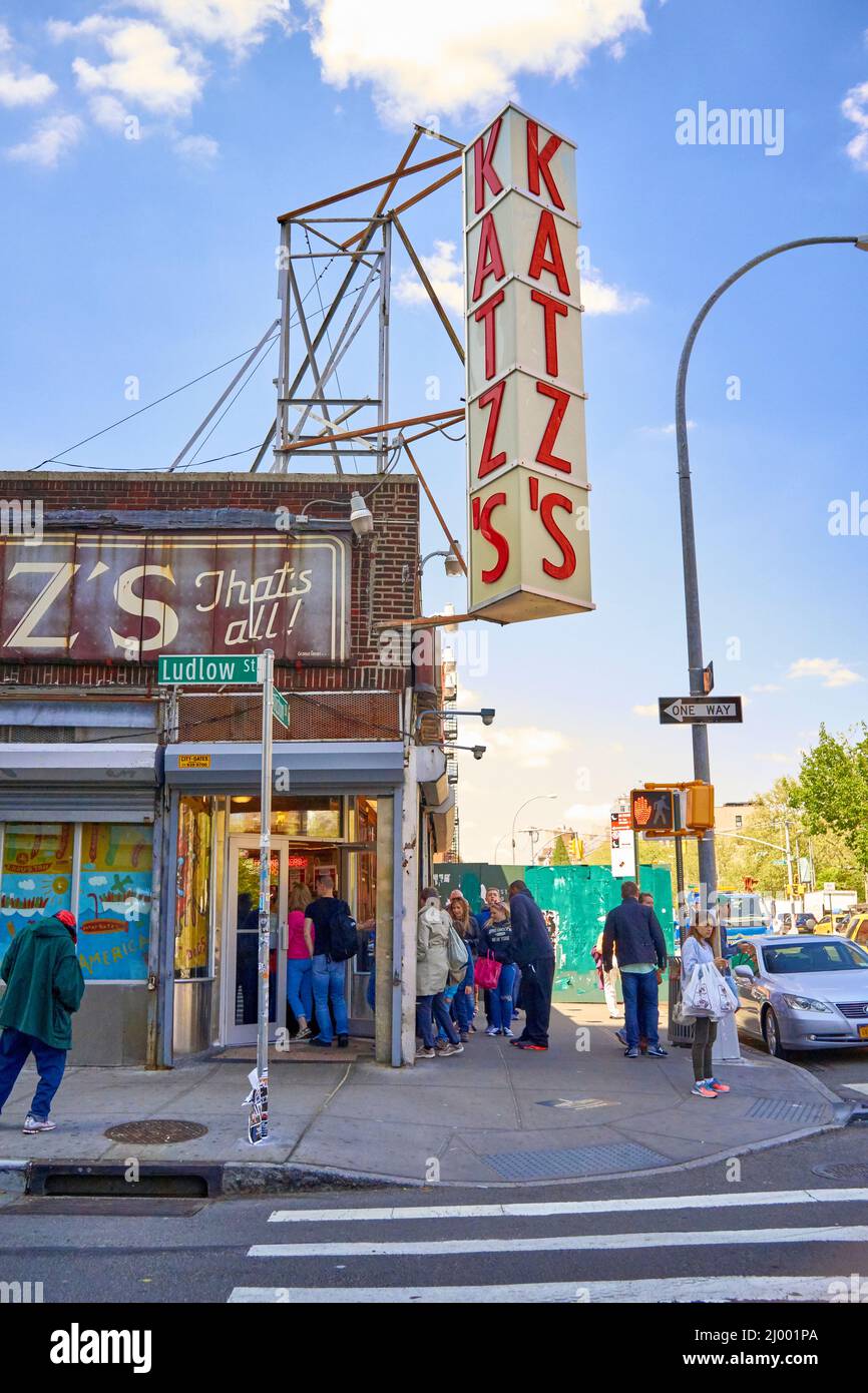 World famous Katz's Deli, located on the lower east side of Manhattan