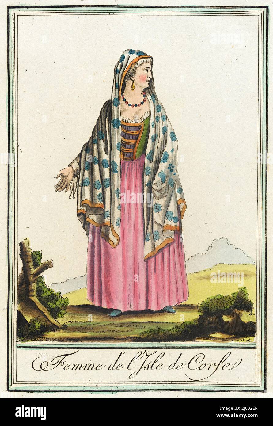 フランス語　コルシカ伝統衣装　Costumes de Corse フランス語 コルシカ伝統衣装 Costumes de Corse