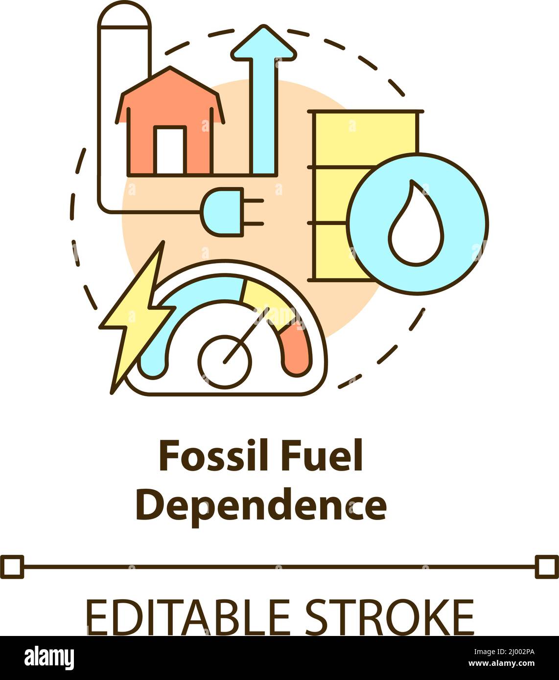 Fossil fuel dependence concept icon Stock Vector Image & Art Alamy