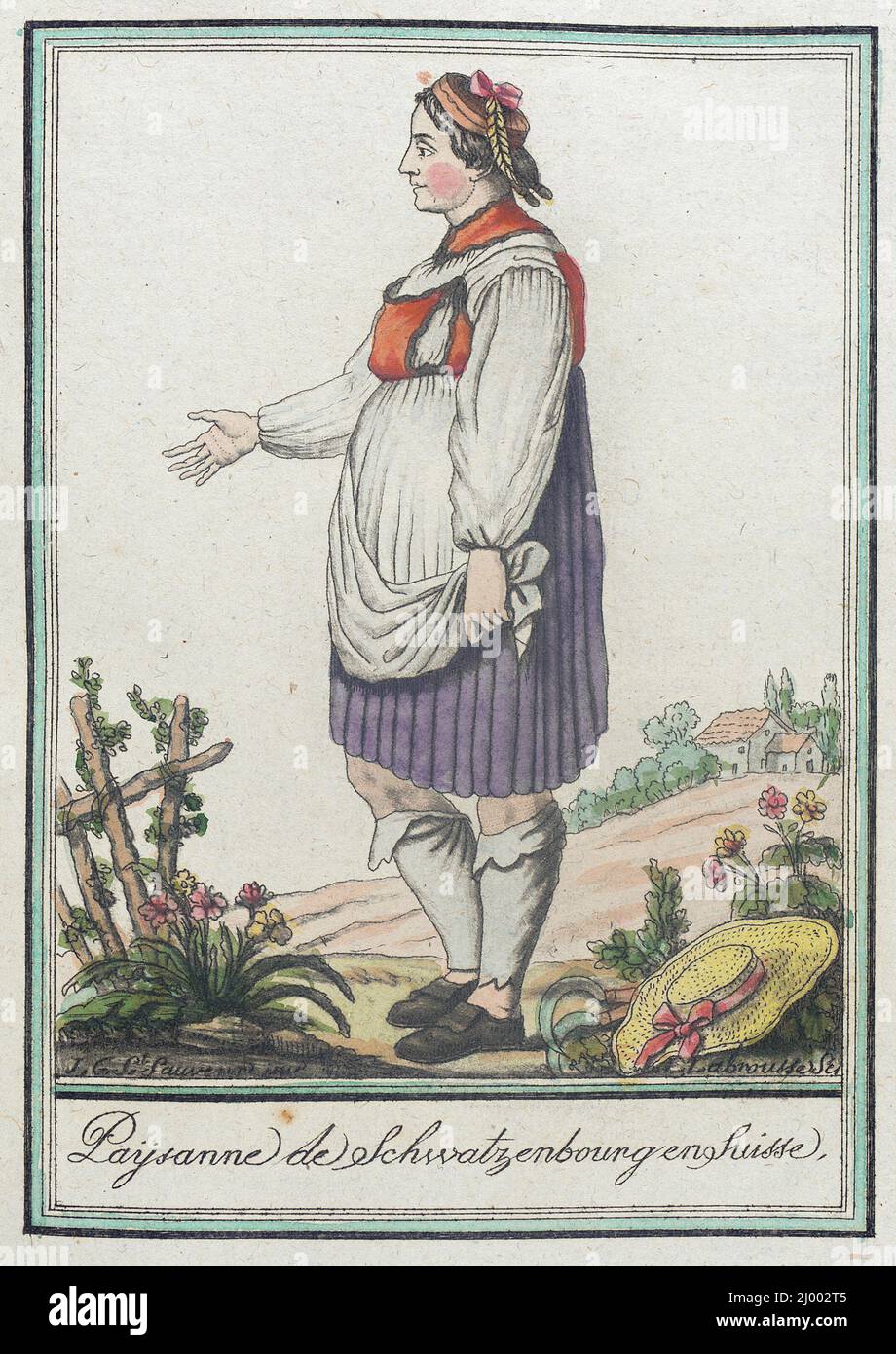 Costumes traditionnels de la Suisse, 17e siècle. Des paysans Photo Stock - Alamy