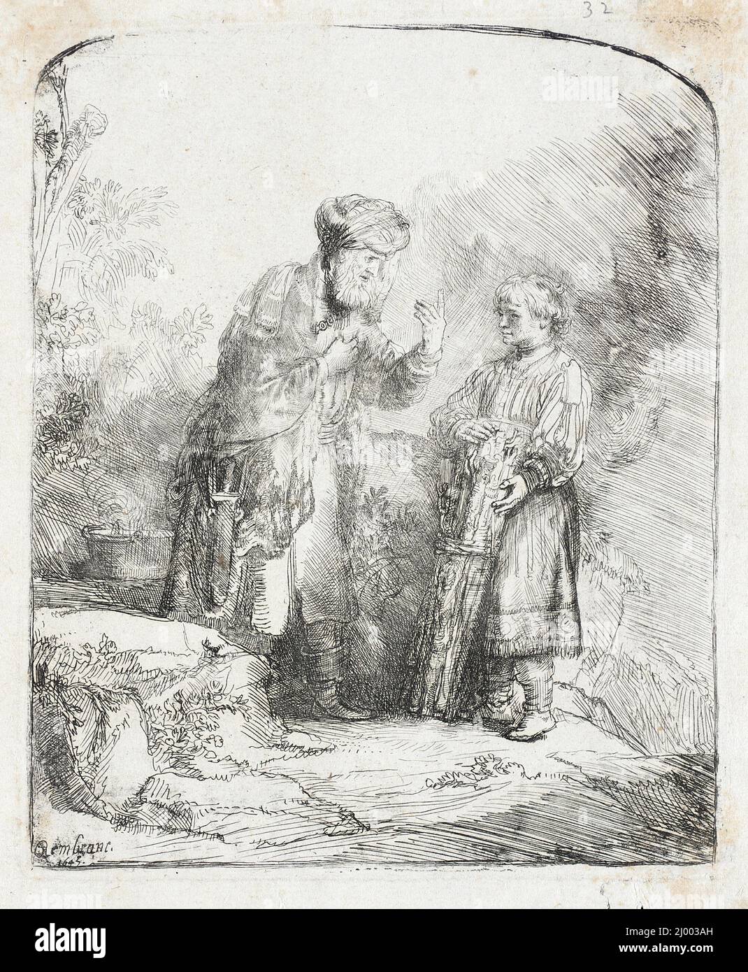Abraham and Isaac. Rembrandt Harmensz. van Rijn Leiden
