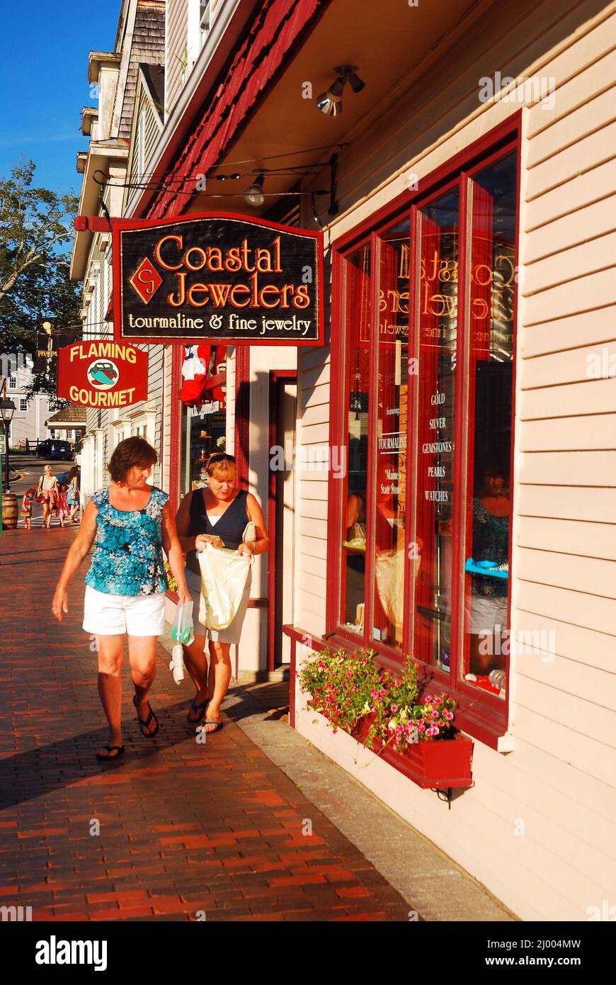 Kennebunkport maine summer downtown hires stock photography and images