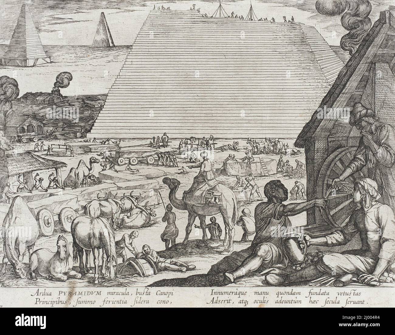 Pyramids Italian Professor The Pyramids in Egypt. Antonio Tempesta (Italy, Florence, 1555-1630 ...