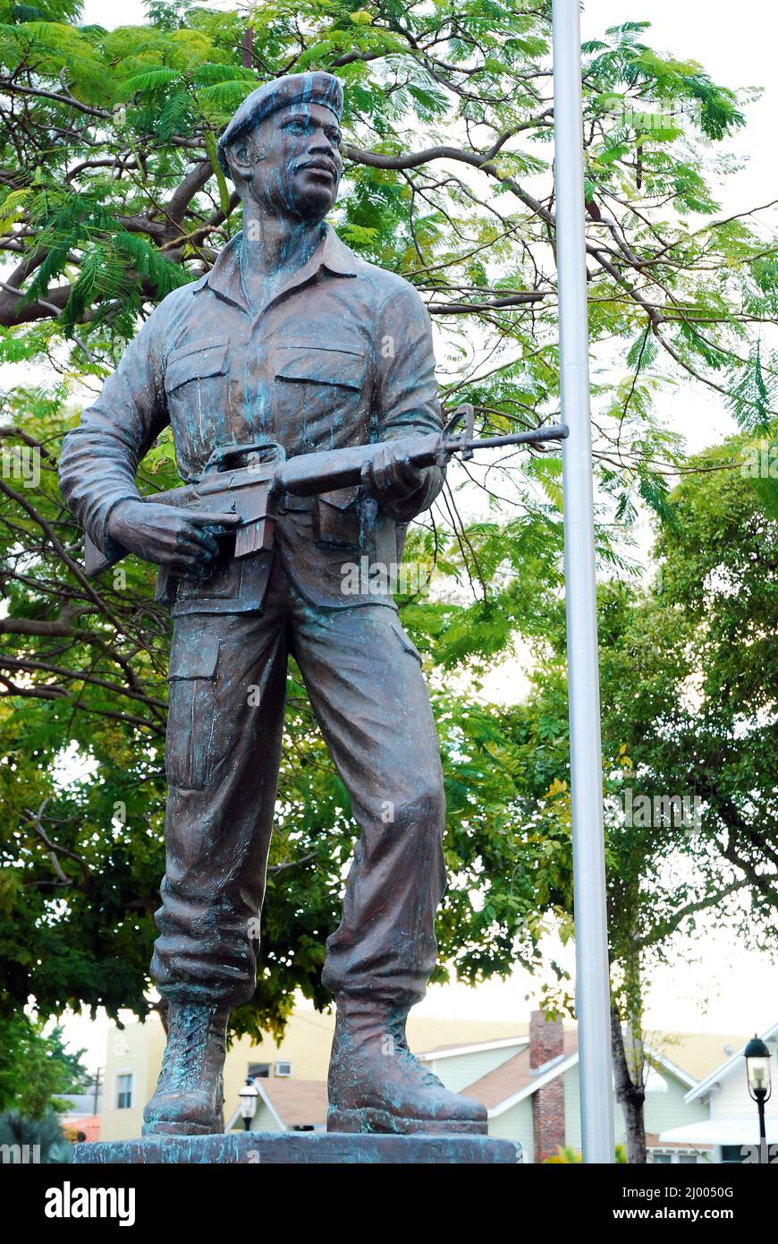 A statue of Nestor Antonio Izquierdo in Miami Stock Photo