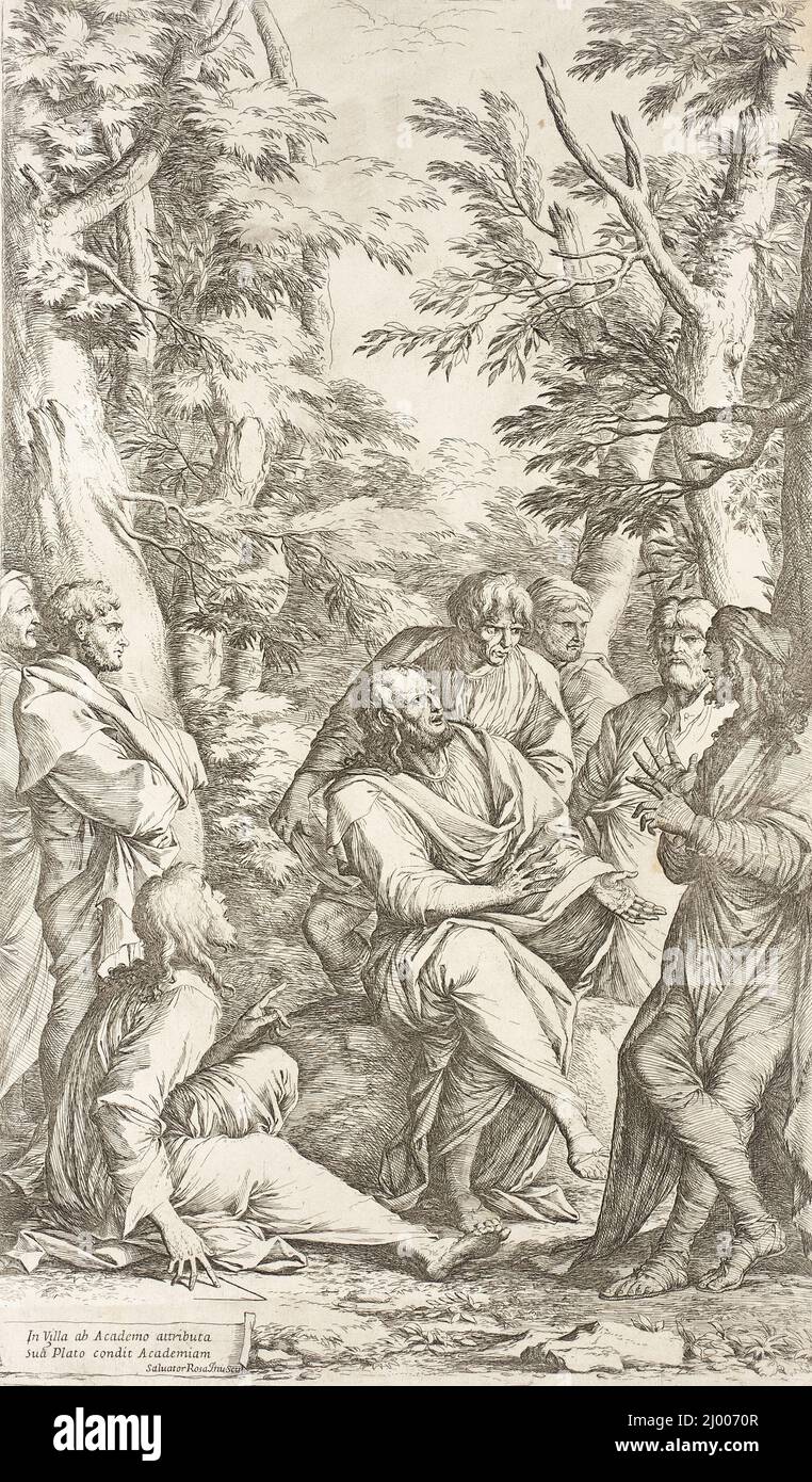 Plato and His Disciples. Salvator Rosa (Italy, Naples, 1615-1673 ...