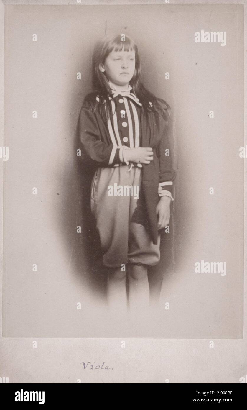 Viola. Lewis Carroll (Charles Lutwidge Dodgson) (England, 1832-1898). England, 1875. Photographs. Albumen silver print Stock Photo