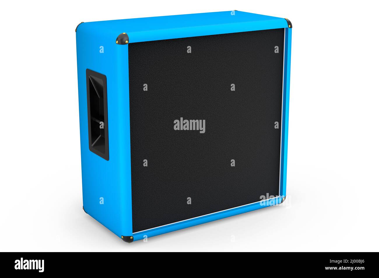 Classical electric and acoustic guitar amplifier isolated on white