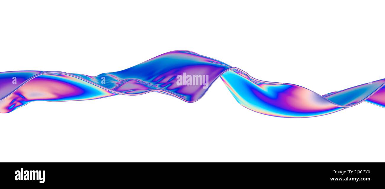 3D rendering of colorful abstract twisted shapes in motion for ...