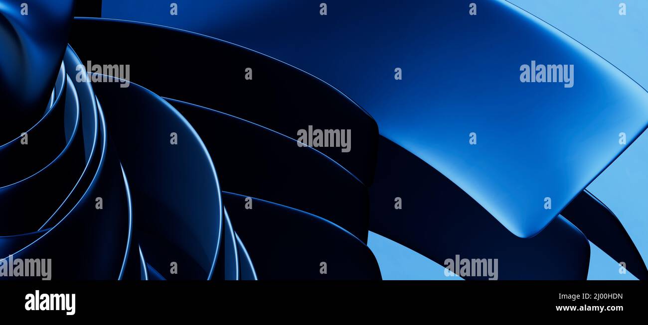 3D illustration of an abstract blue background with wave Stock Photo ...
