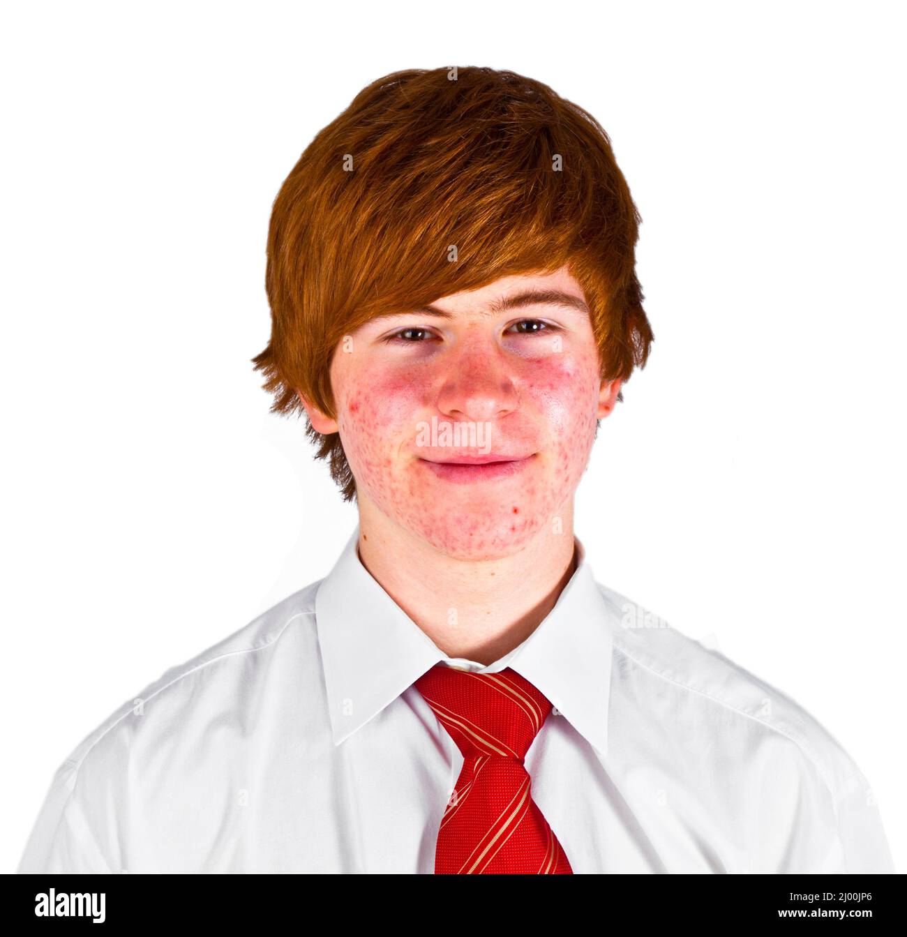 portrait of young boy with tie Stock Photo Alamy