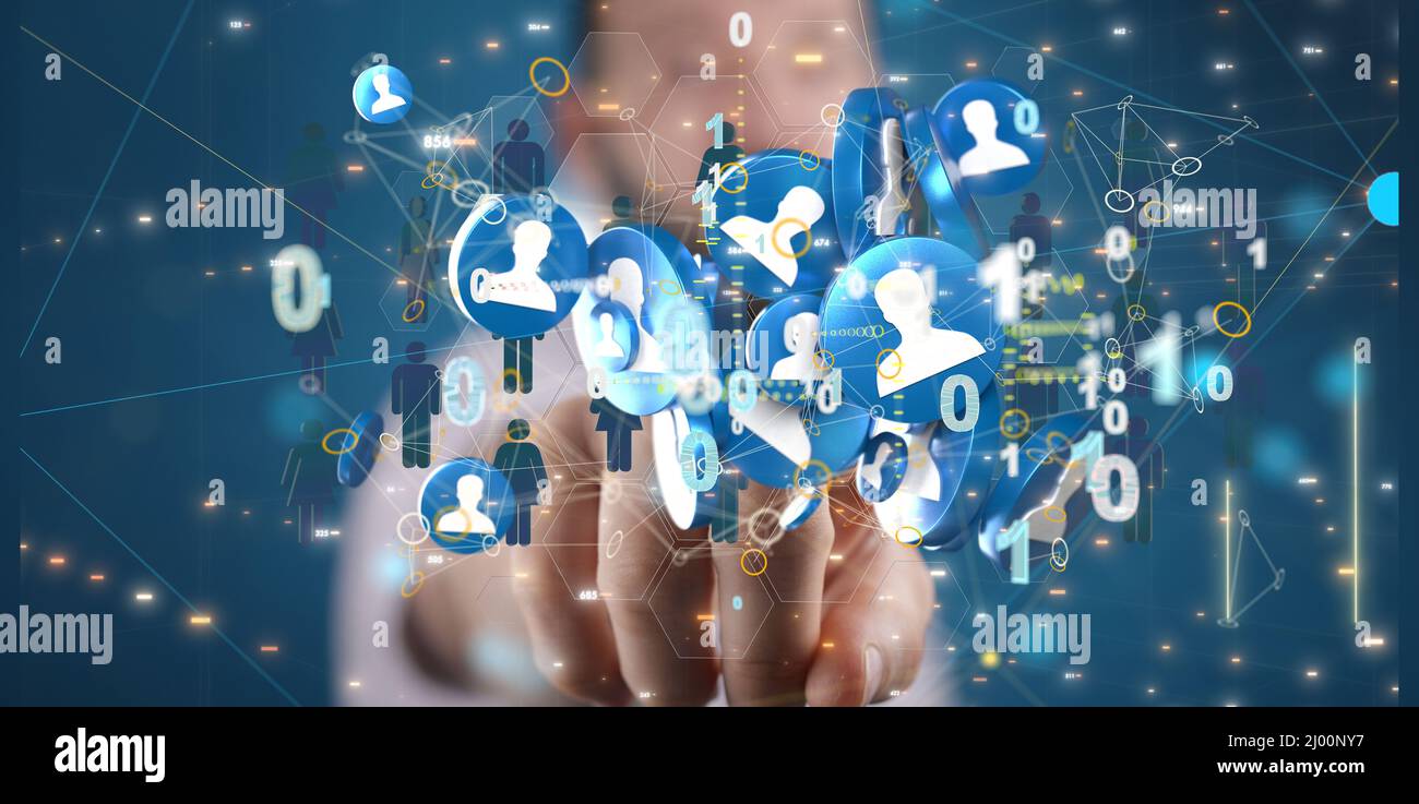 3d illustration of internet and data digital concept Stock Photo - Alamy