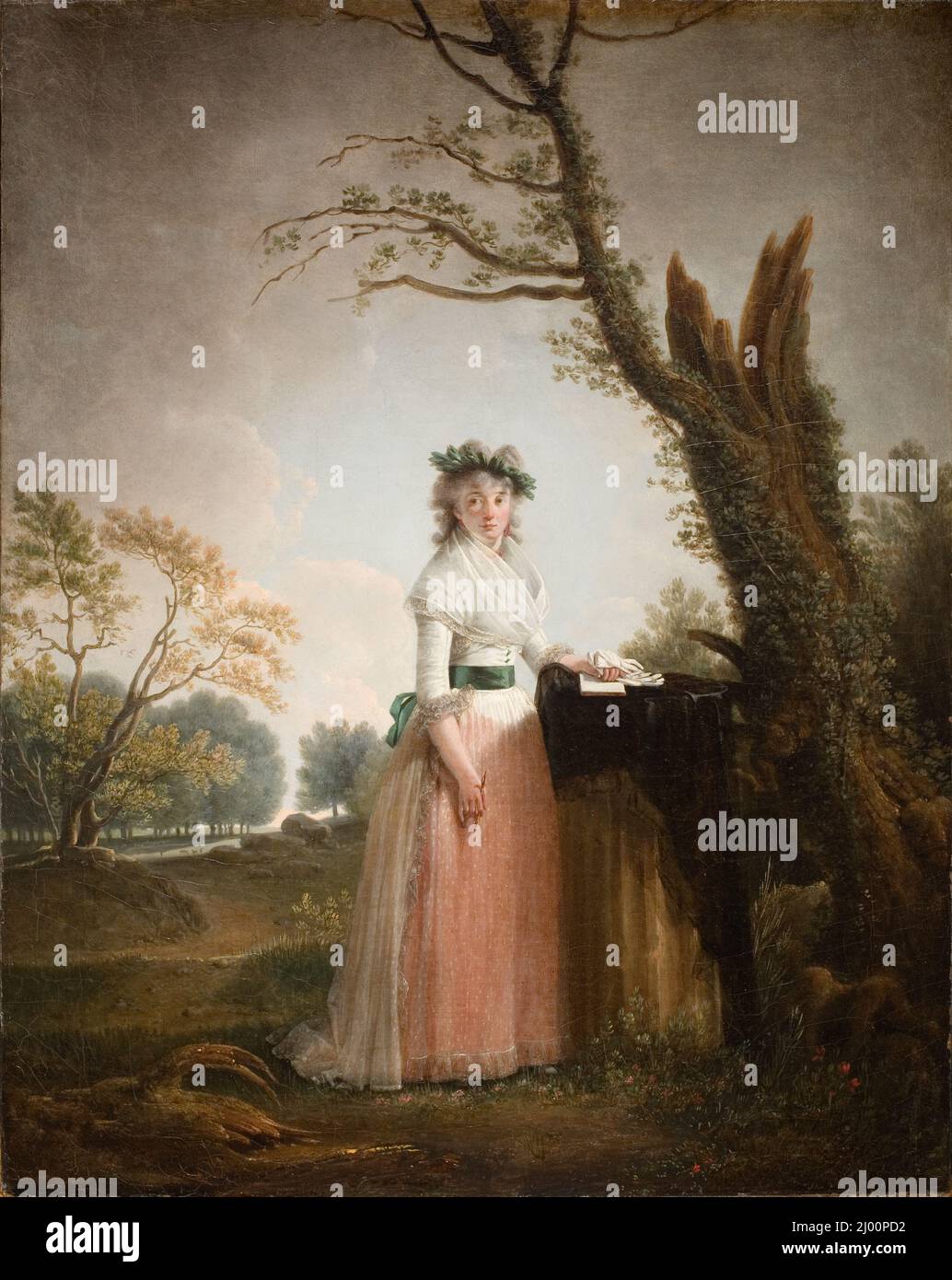 Portrait of Eleonora Chigi, Princess of Teano. Jacques Sablet (Switzerland, Morges, 1749-1803). Switzerland, 1793. Paintings. Oil on canvas Stock Photo