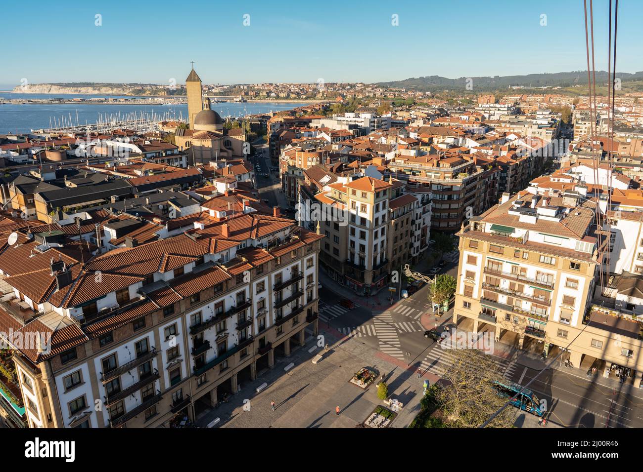 Beautiful view of a residential area with buildings in Bilbao, Spain ...