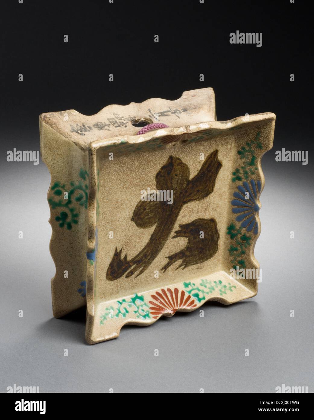 Hanging Flower Vase with Symbols for Long and Short Lunar Months. Japan