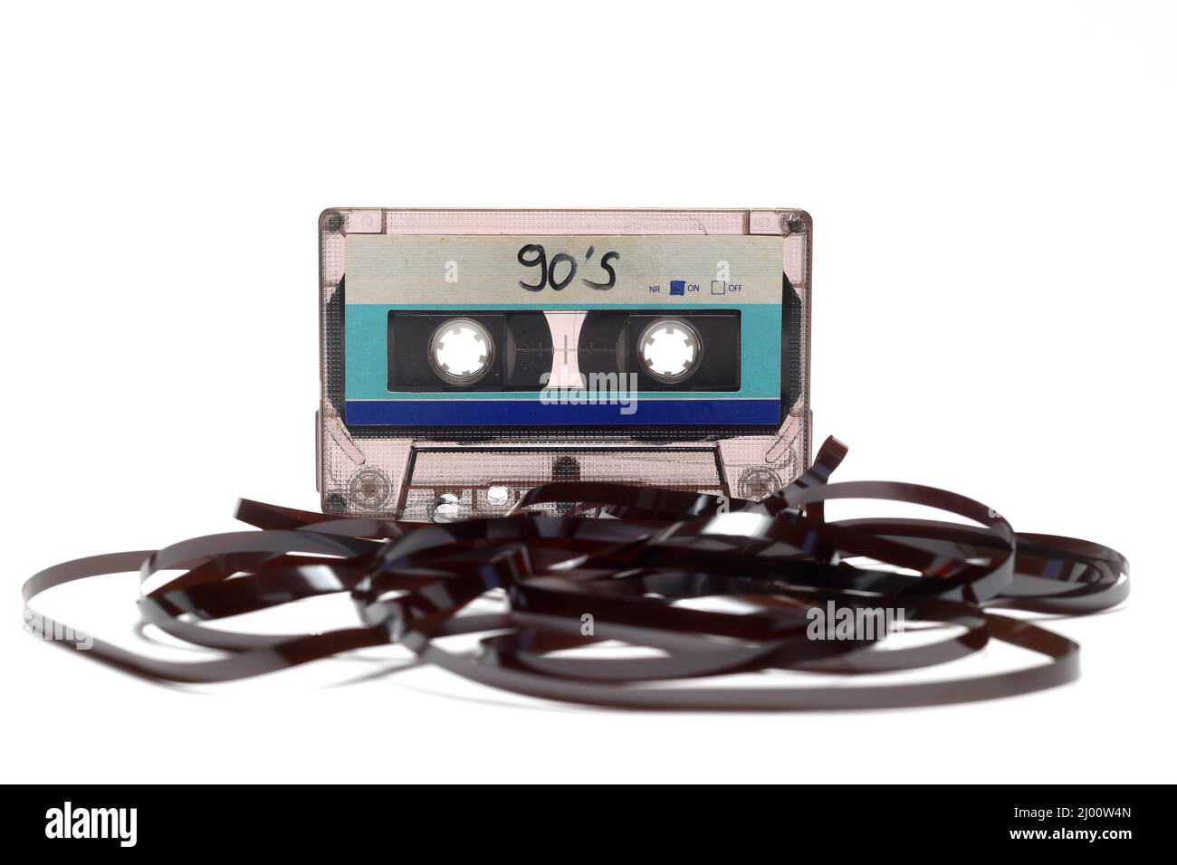 Portable tape cassette player and headphones Cut Out Stock Images