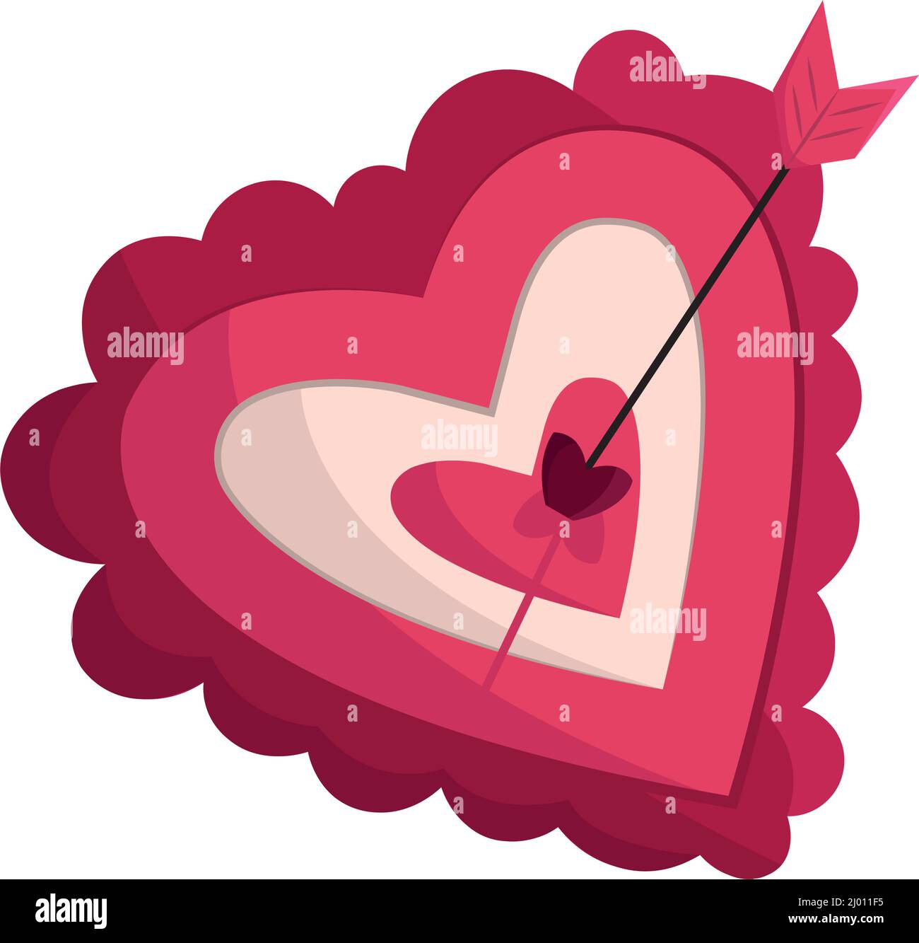 Isolated heart shape with an arrow Vector illustration Stock Vector ...