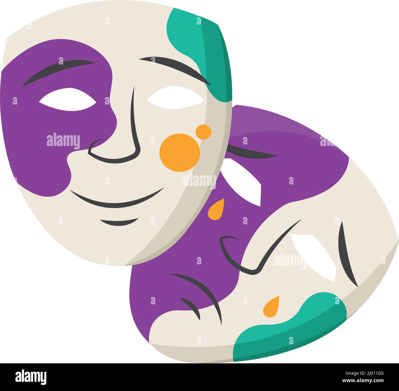Isolated group of theather masks icon Vector illustration Stock Vector ...