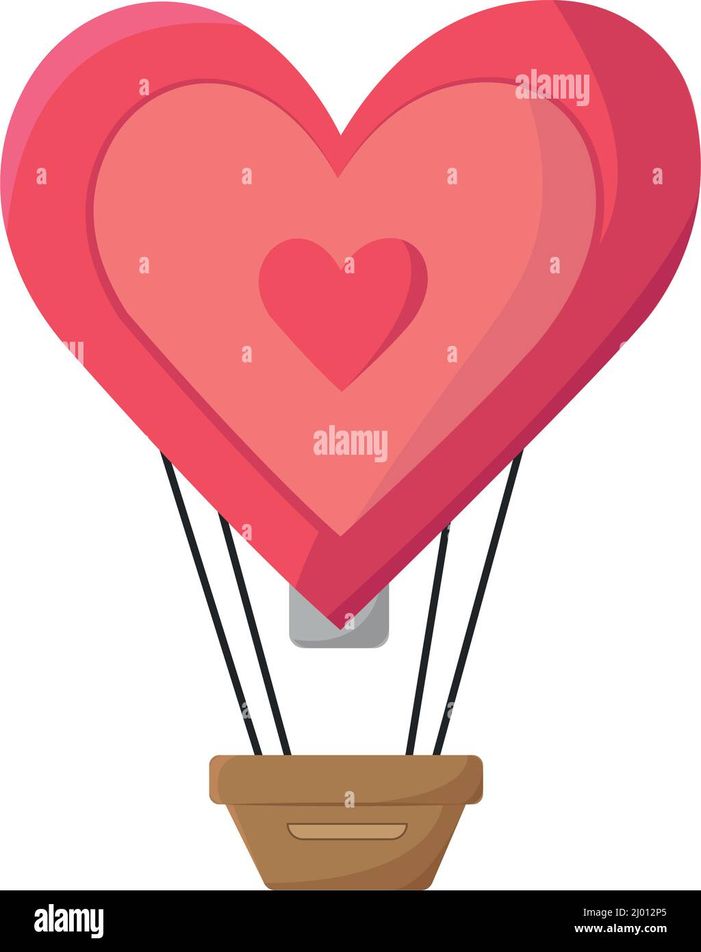 Isolated air balloon with a heart shape Vector Stock Vector Image & Art ...