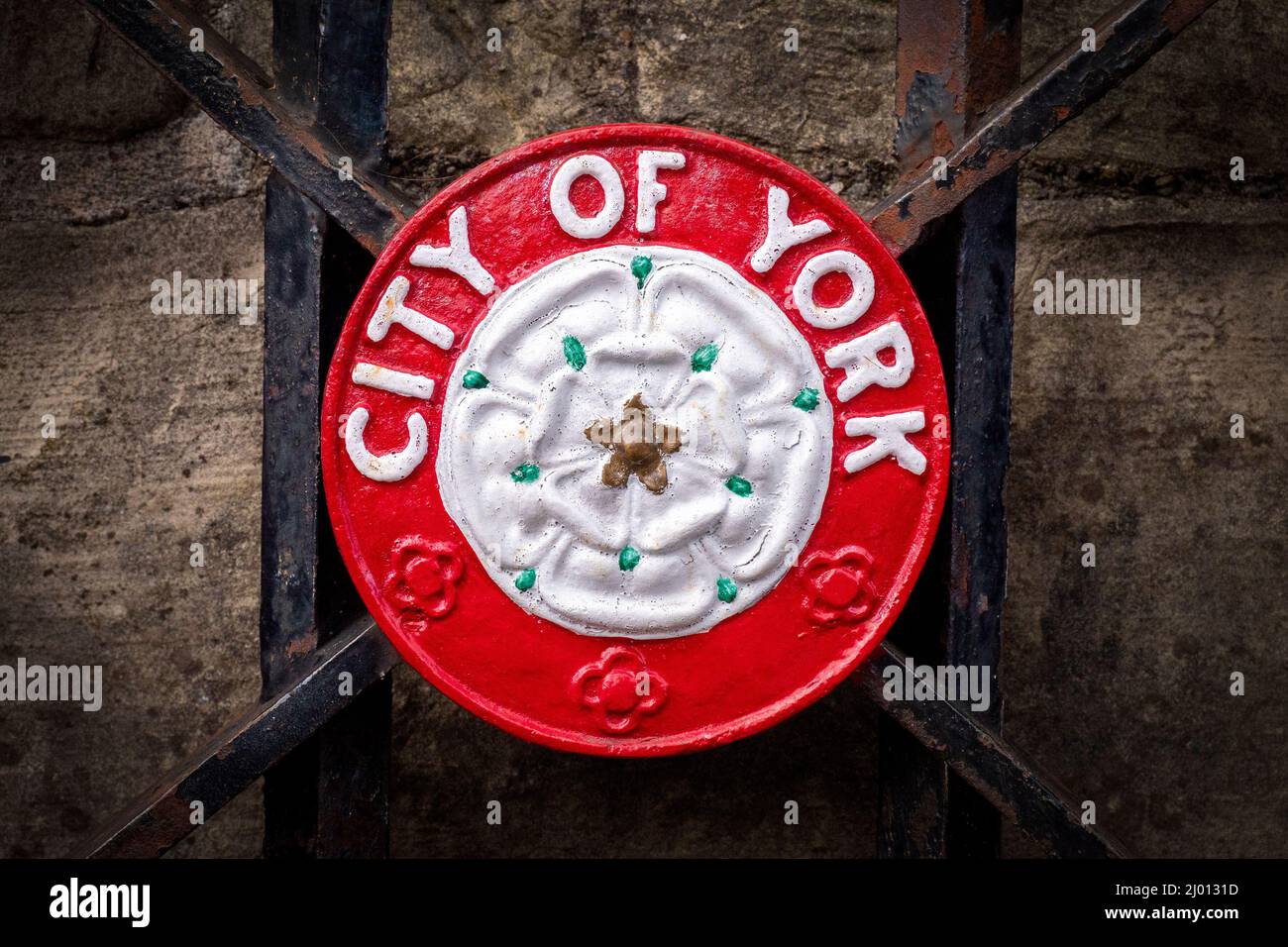 City of York gate badge, York, UK Stock Photo