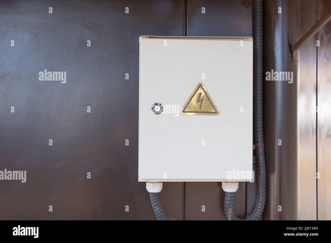 Closeup of an electricity control box on a wall Stock Photo Alamy