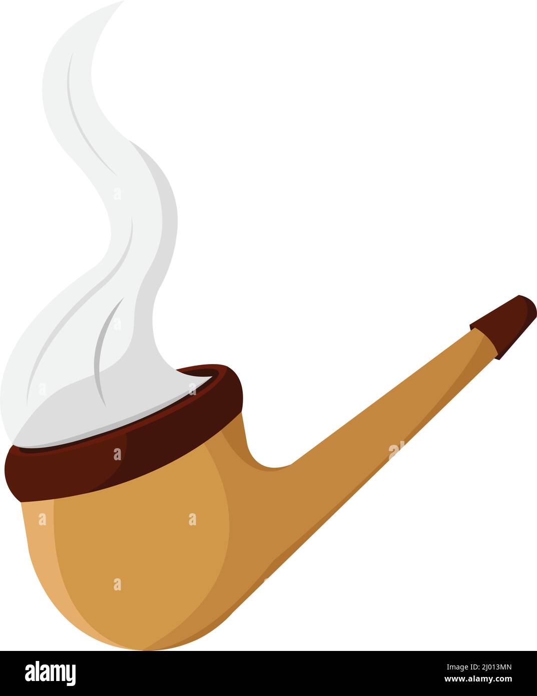 Isolated wooden tobacco smoking pipe icon Vector Stock Vector Image ...