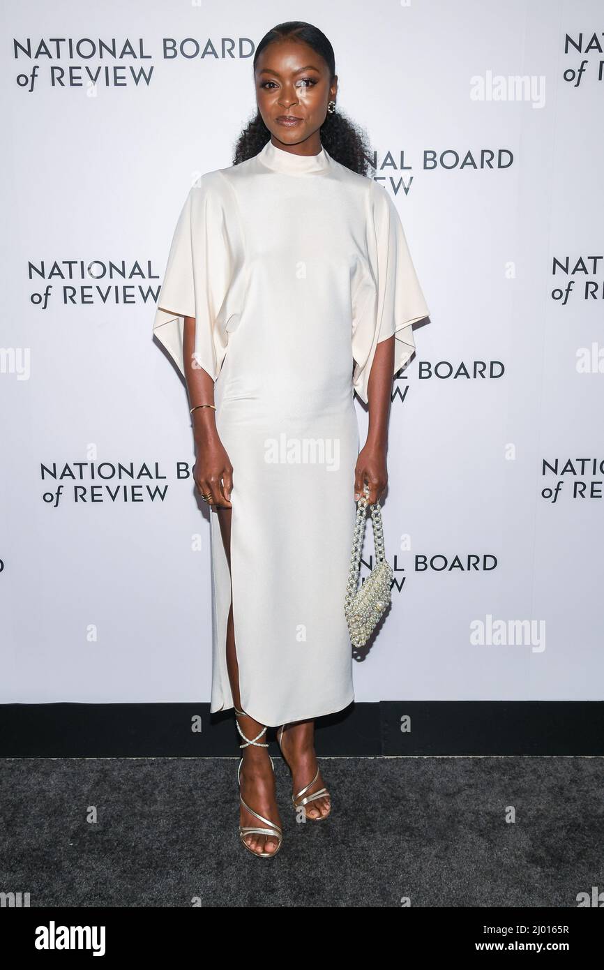 Danielle Deadwyler walking on the red carpet during the National Board