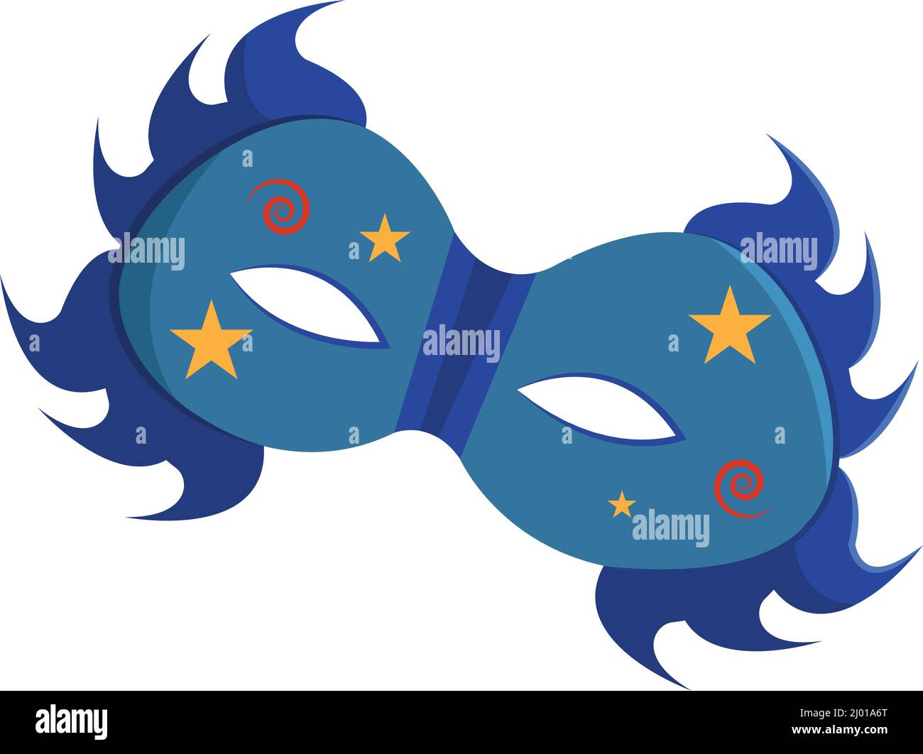 Isolated venetian facial mask with feathers Vector Stock Vector Image